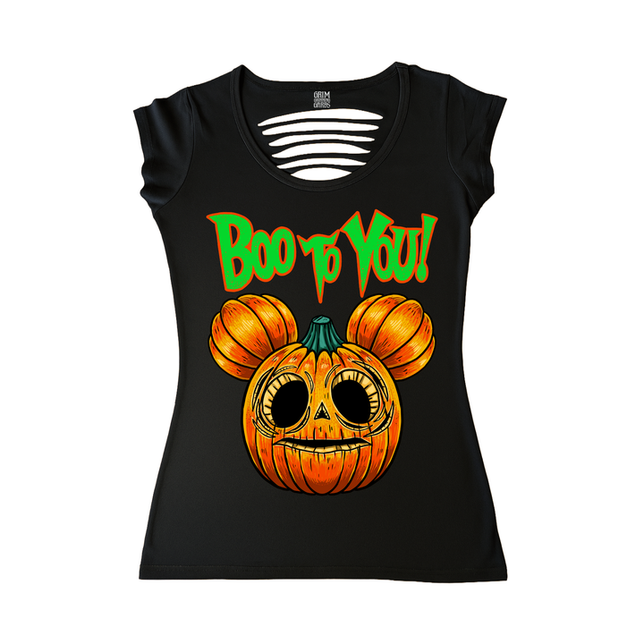 BOO TO YOU! WOMEN'S CUT BACK T-SHIRT