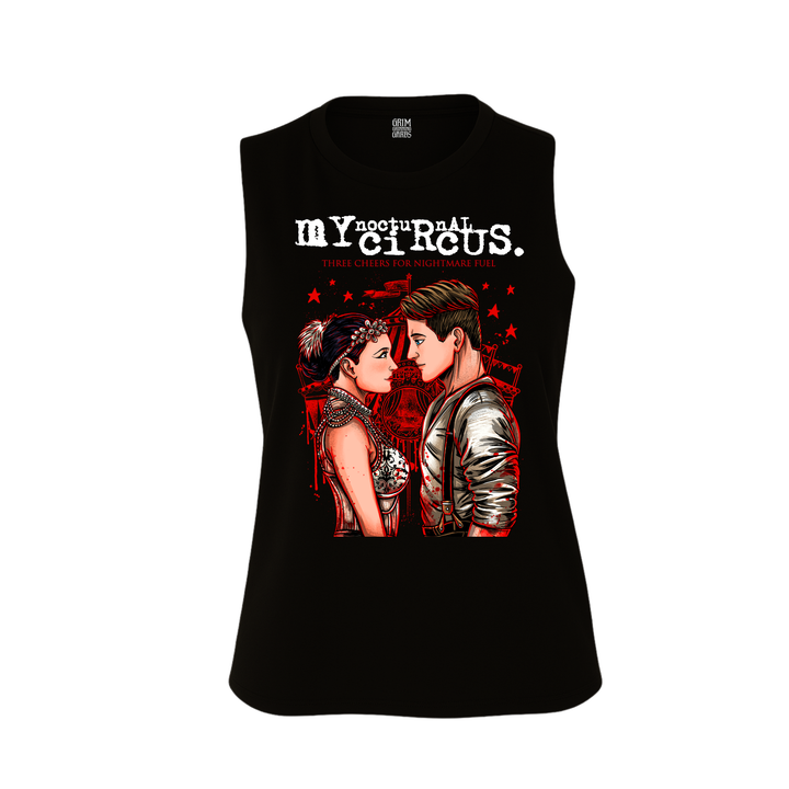 MY NOCTURNAL CIRCUS - THREE CHEERS FOR NIGHTMARES WOMEN'S CROPPED RACERBACK