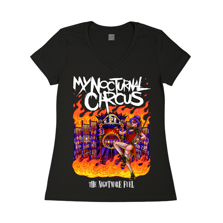 MY NOCTURNAL CIRCUS - WELCOME TO THE NIGHTMARE WOMEN'S V-NECK T-SHIRT